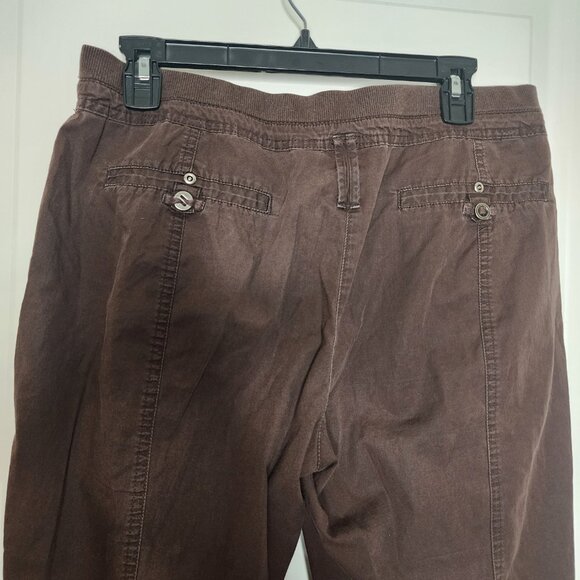 Chico's brown utility cargo pants size 0.5 elasticized waist band casual y2k - Picture 9 of 10